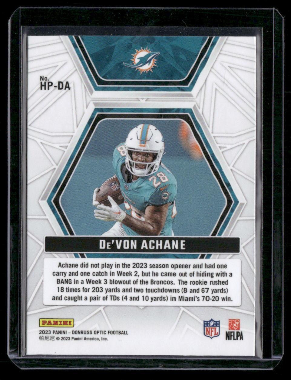 2023 Donruss Optic #HP-DA De'Von Achane Hidden Potential