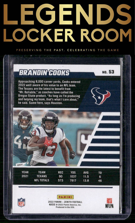 2022 Zenith #53 Brandin Cooks