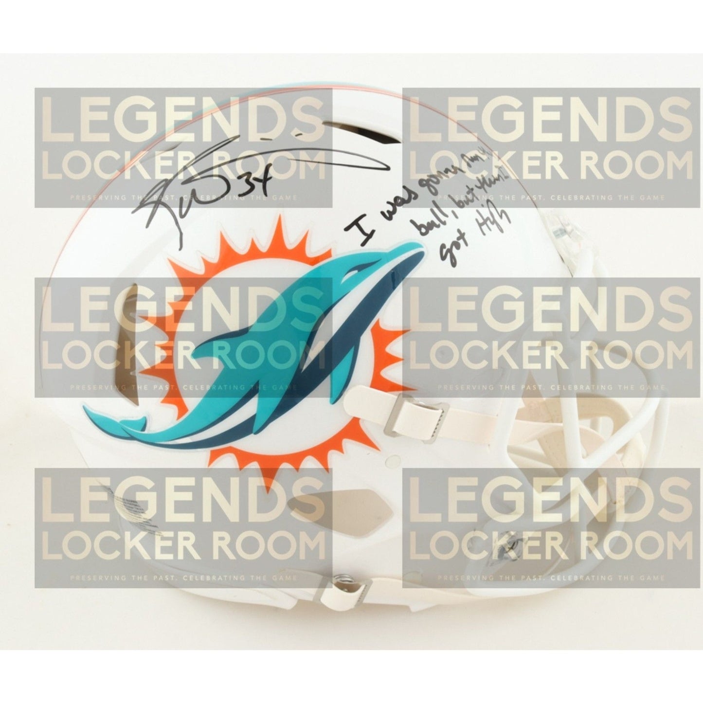 Ricky Williams Signed Dolphins Full-Size Authentic On-Field Speed Helmet 