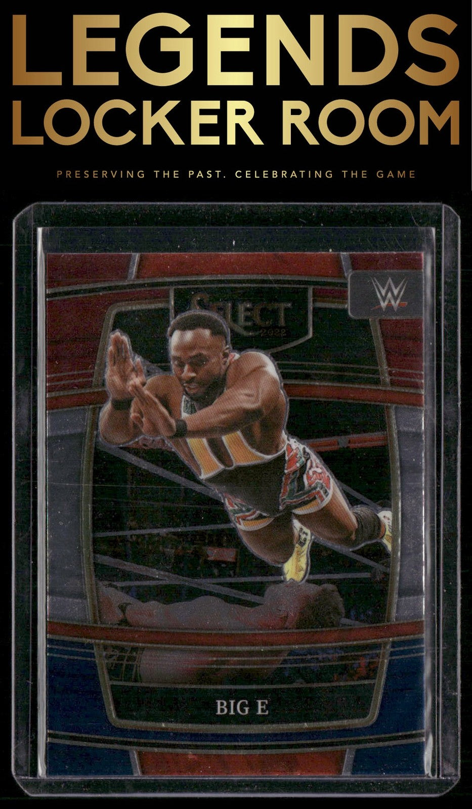 2022 Panini Select WWE #63 Big E Red and Blue Prizms