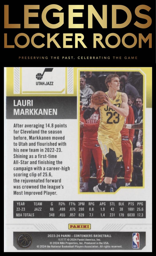 2023-24 Panini Contenders #3 Lauri Markkanen Season Ticket Retail