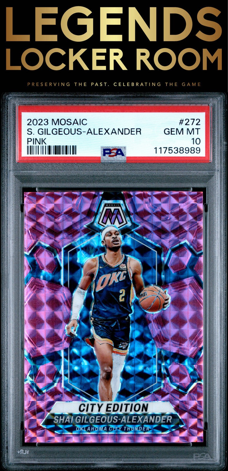2023 Panini Mosaic #272 S. Gilgeous-Alexander Pink PSA 10