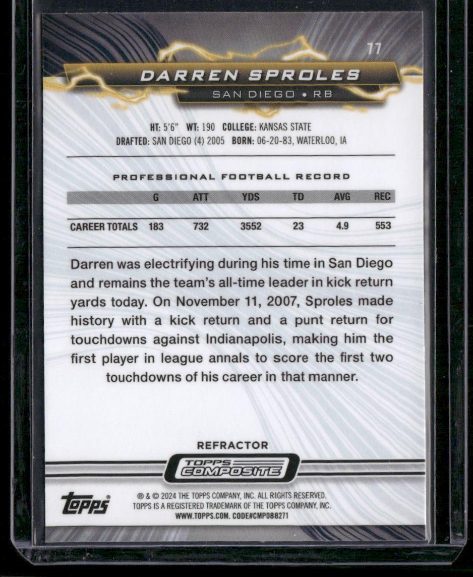 2023 Topps Composite #77 Darren Sproles Resurgence Refractor