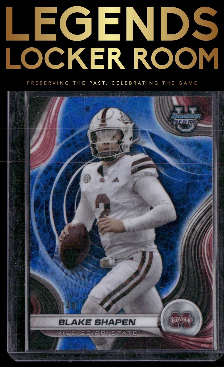 2024 Bowman University Best #39 Blake Shapen Blue Refractor #/149