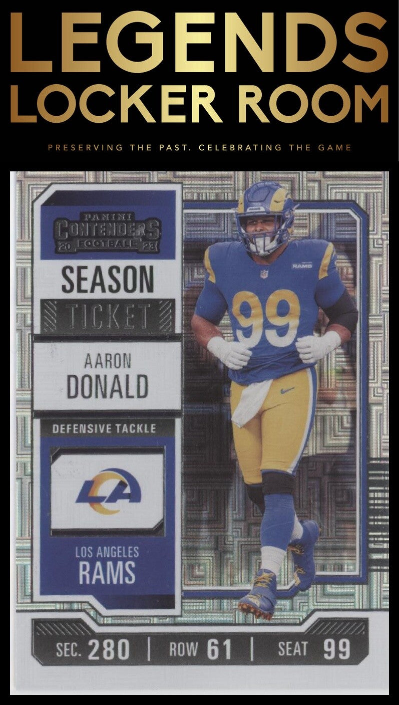 2023 Panini Contenders #60 Aaron Donald Season Ticket Retail