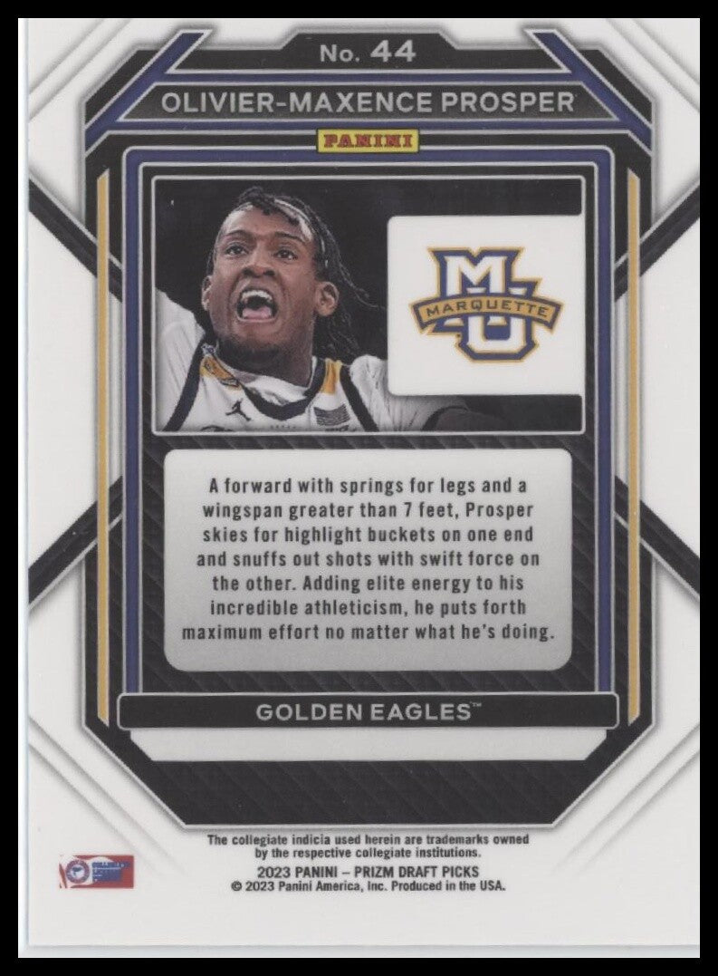 2023 Panini Prizm Draft Picks #44 Olivier-Maxence Prosper