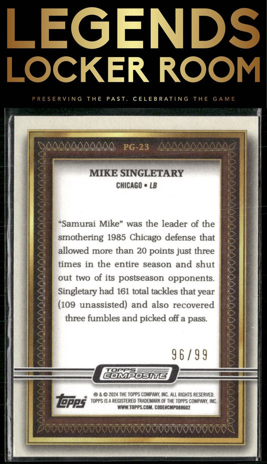 2023 Topps Composite #PG-23 Mike Singletary Portrait Gallery Blue