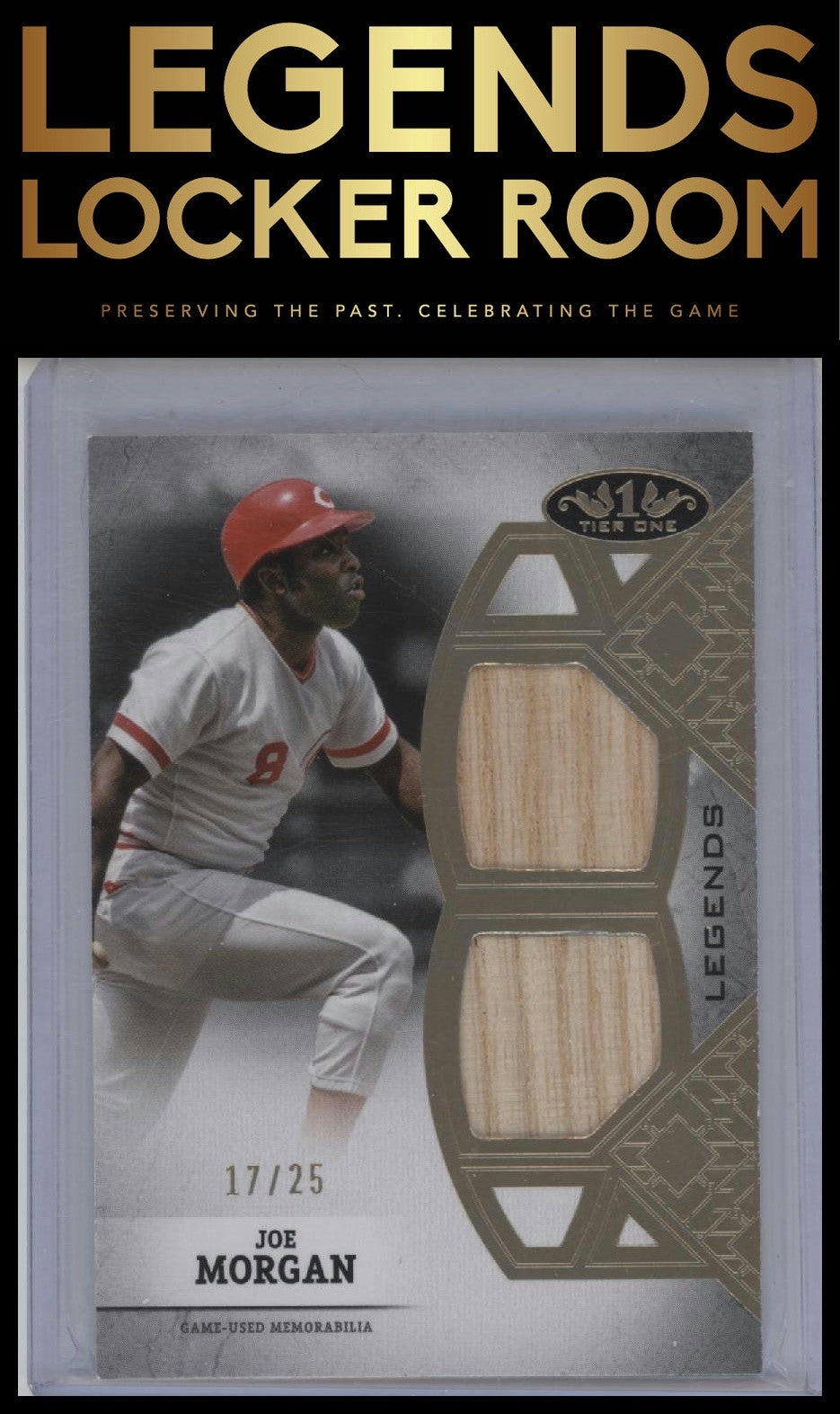 2024 Topps Tier One #T1LR-JM Joe Morgan Tier One Legend Dual Relics
