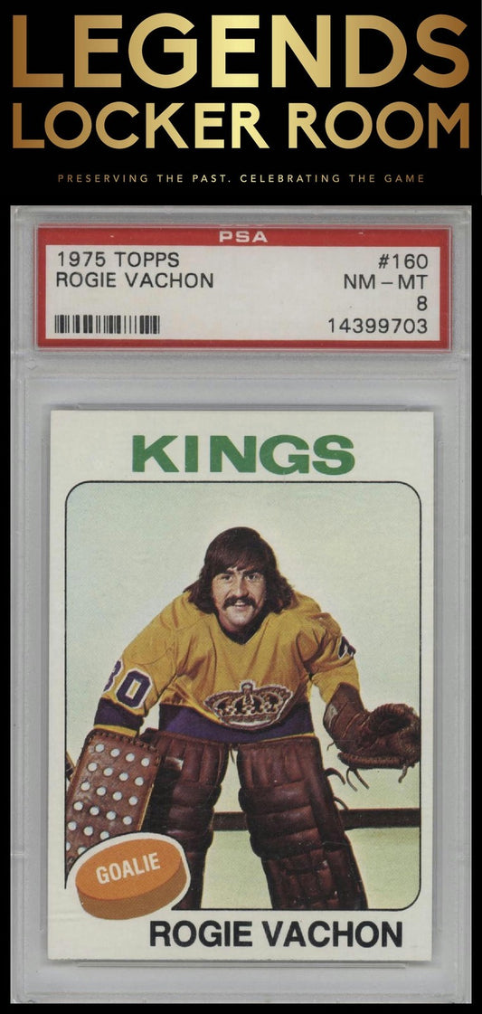 1975 Topps #160 Rogie Vachon PSA 8