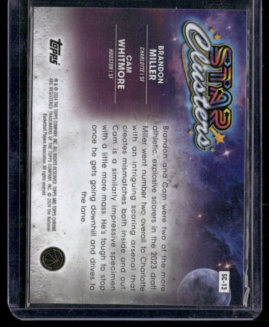 2023-24 Topps Chrome Cosmic #SC-13 Brandon Miller / Cam Whitmore Star Clusters