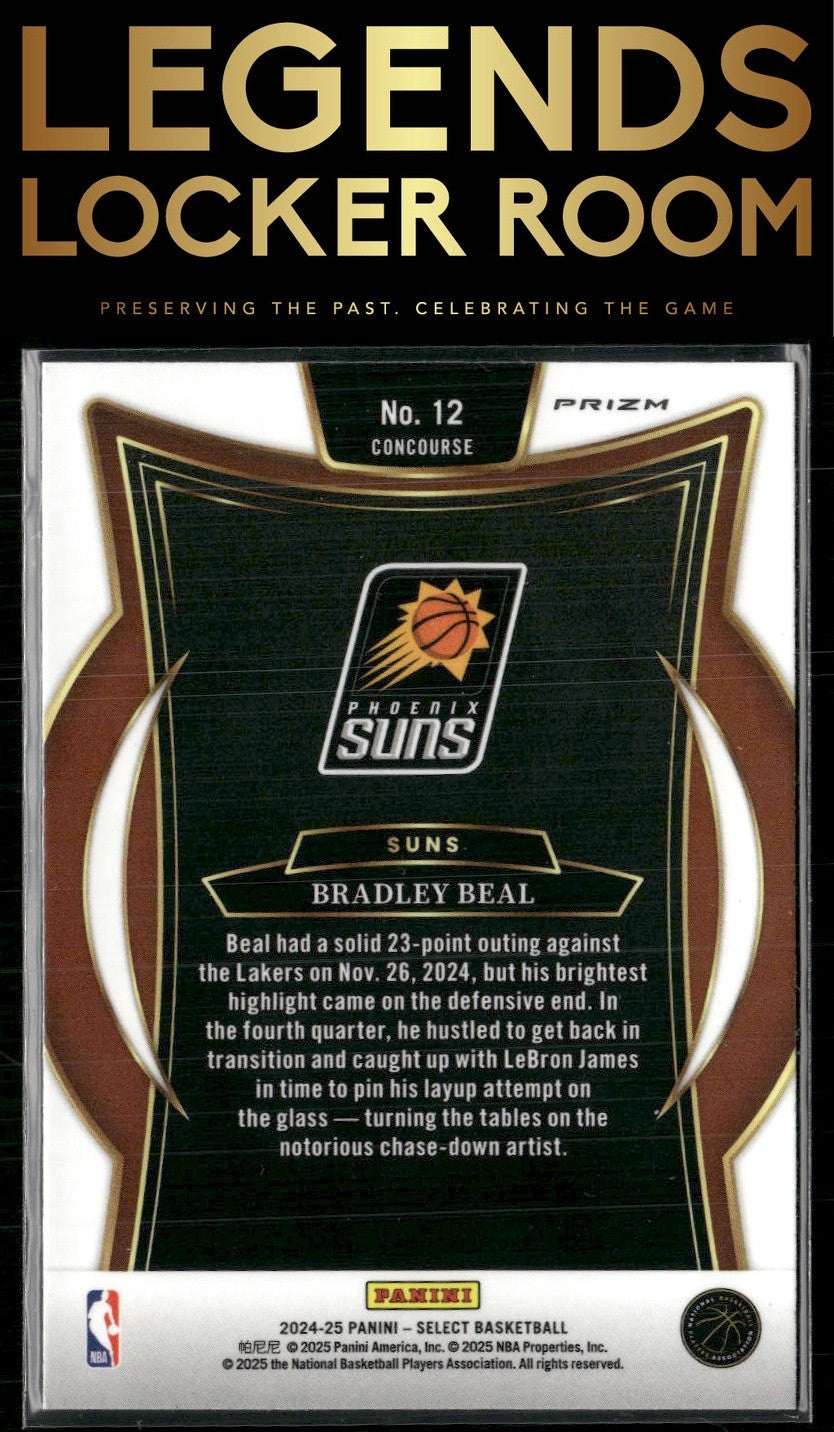 2024-25 Panini Select #12 Bradley Beal Blue Prizm