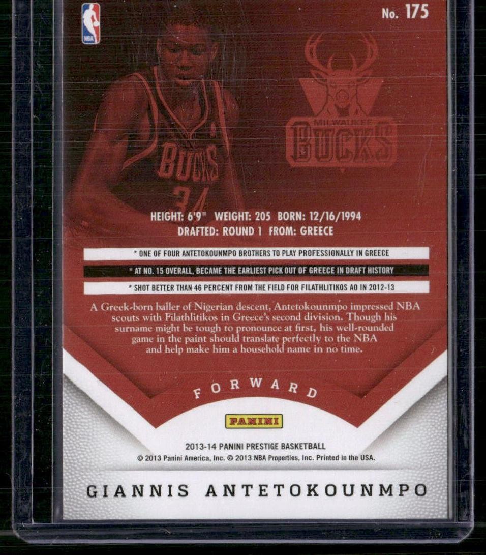 2013-14 Panini Prestige #175 Giannis Antetokounmpo