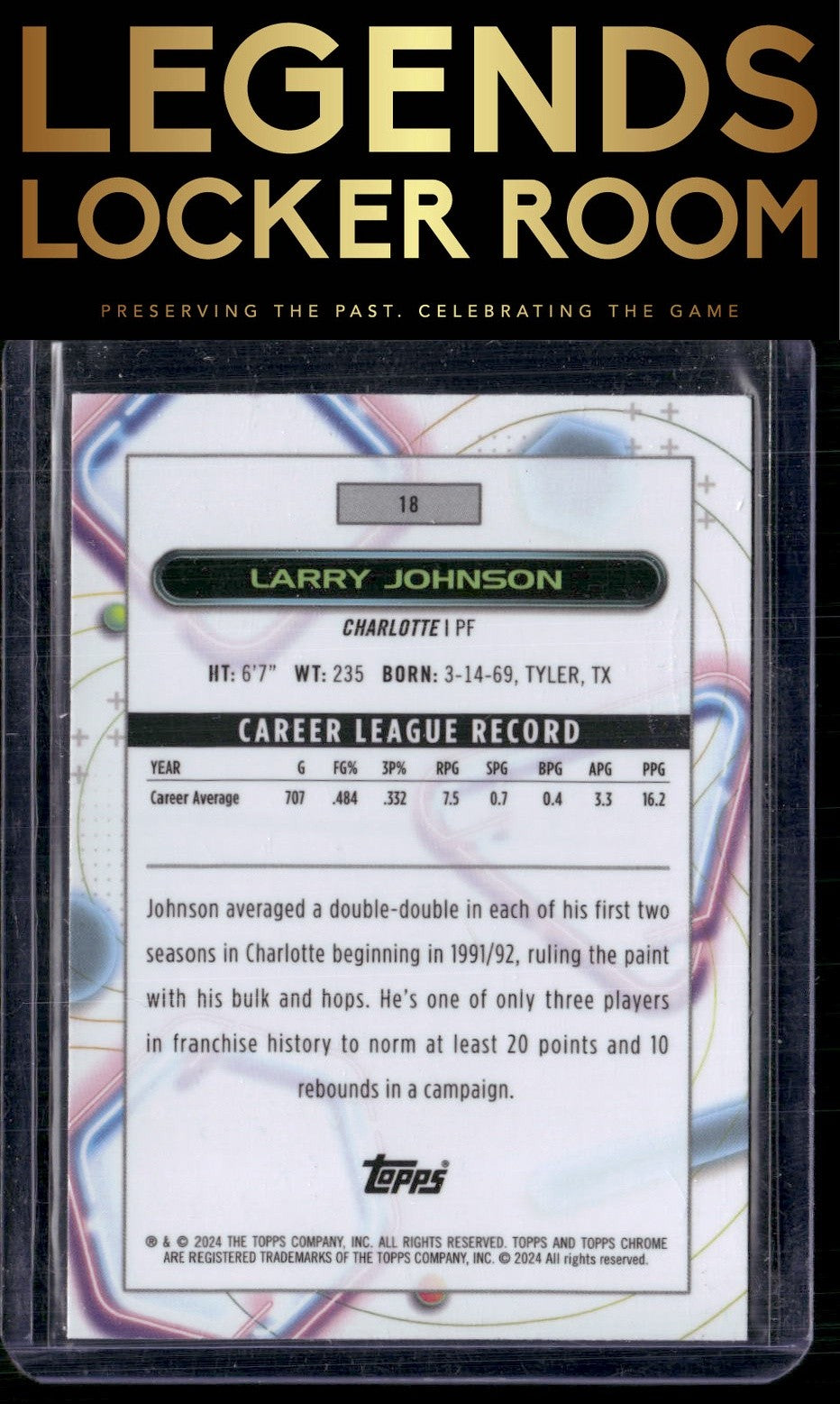 2023-24 Topps Chrome Cosmic #18 Larry Johnson