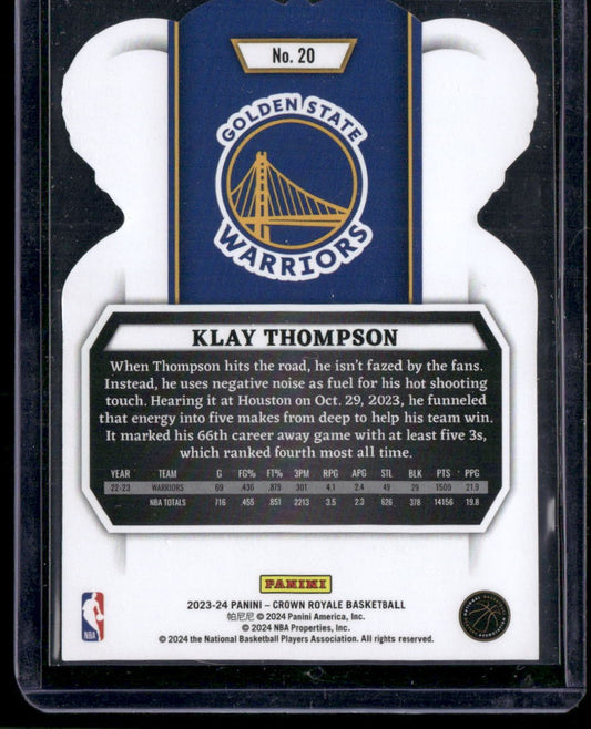 2023-24 Panini Crown Royale #20 Klay Thompson