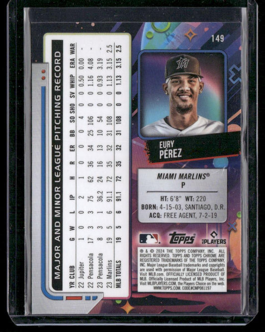 2024 Topps Chrome Cosmic #149 Eury Pérez