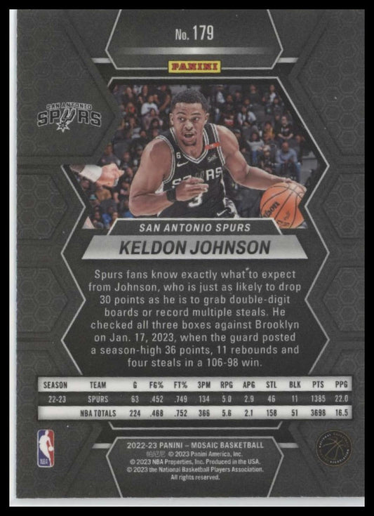 2022-23 Panini Mosaic #179 Keldon Johnson