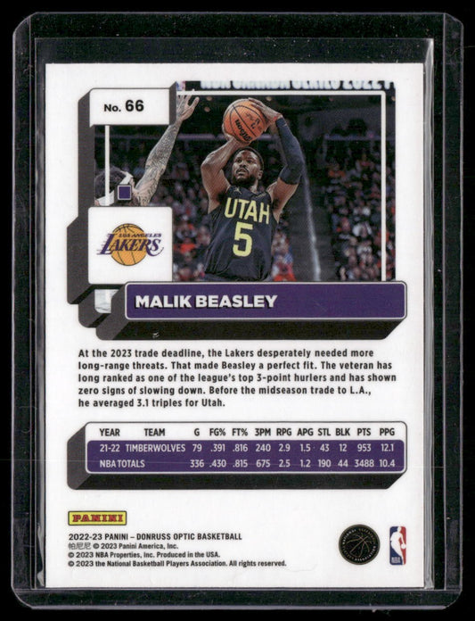 2022-23 Donruss Optic #66 Malik Beasley