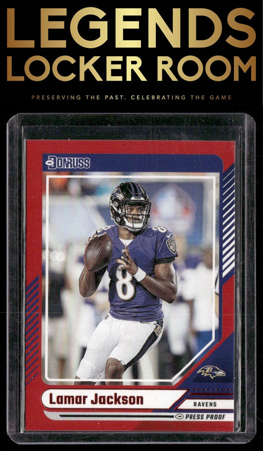 2024 Donruss #130 Lamar Jackson Press Proof Red