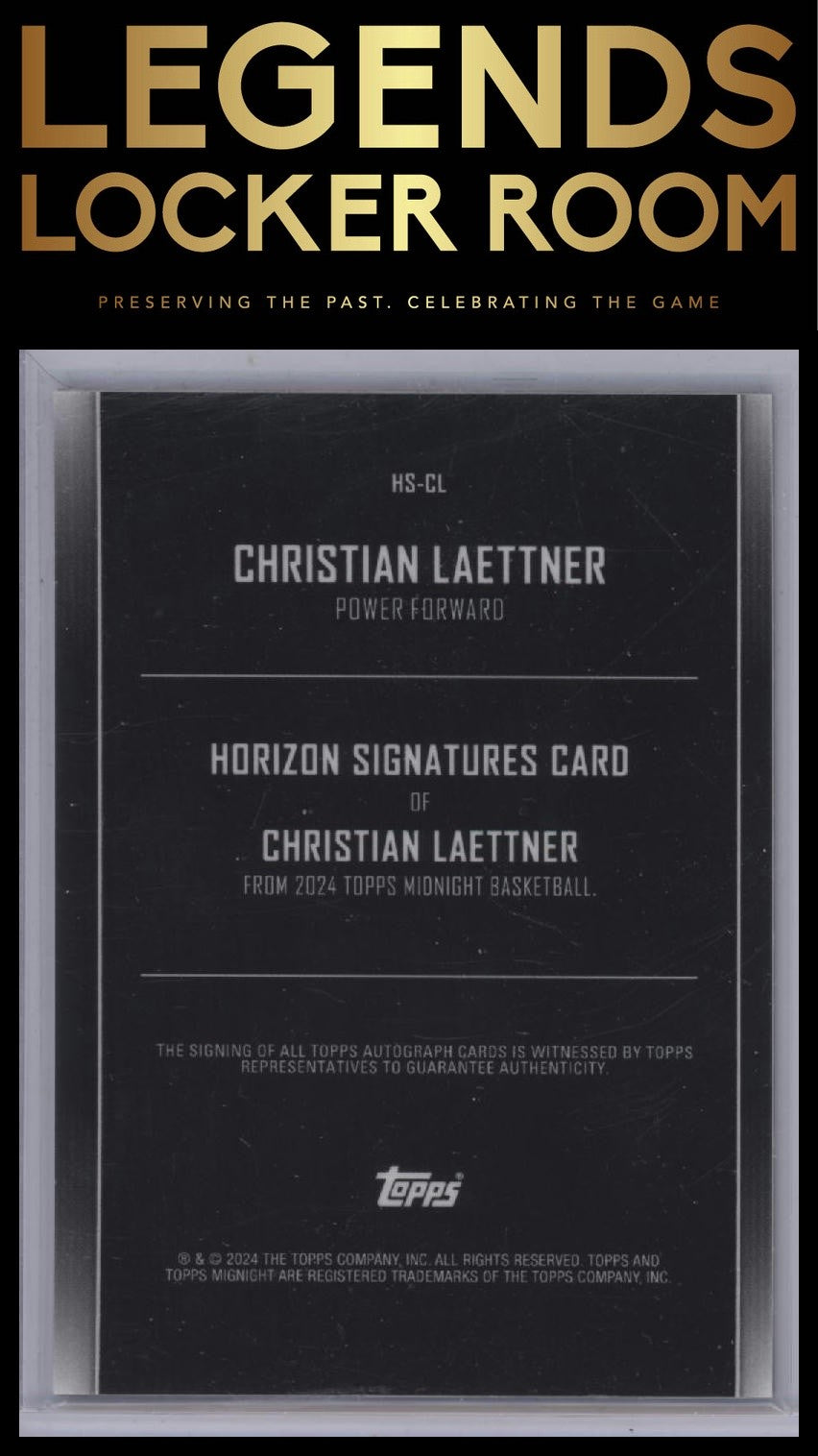 2023-24 Topps Midnight Christian Laettner Horizon Signatures Twilight /199