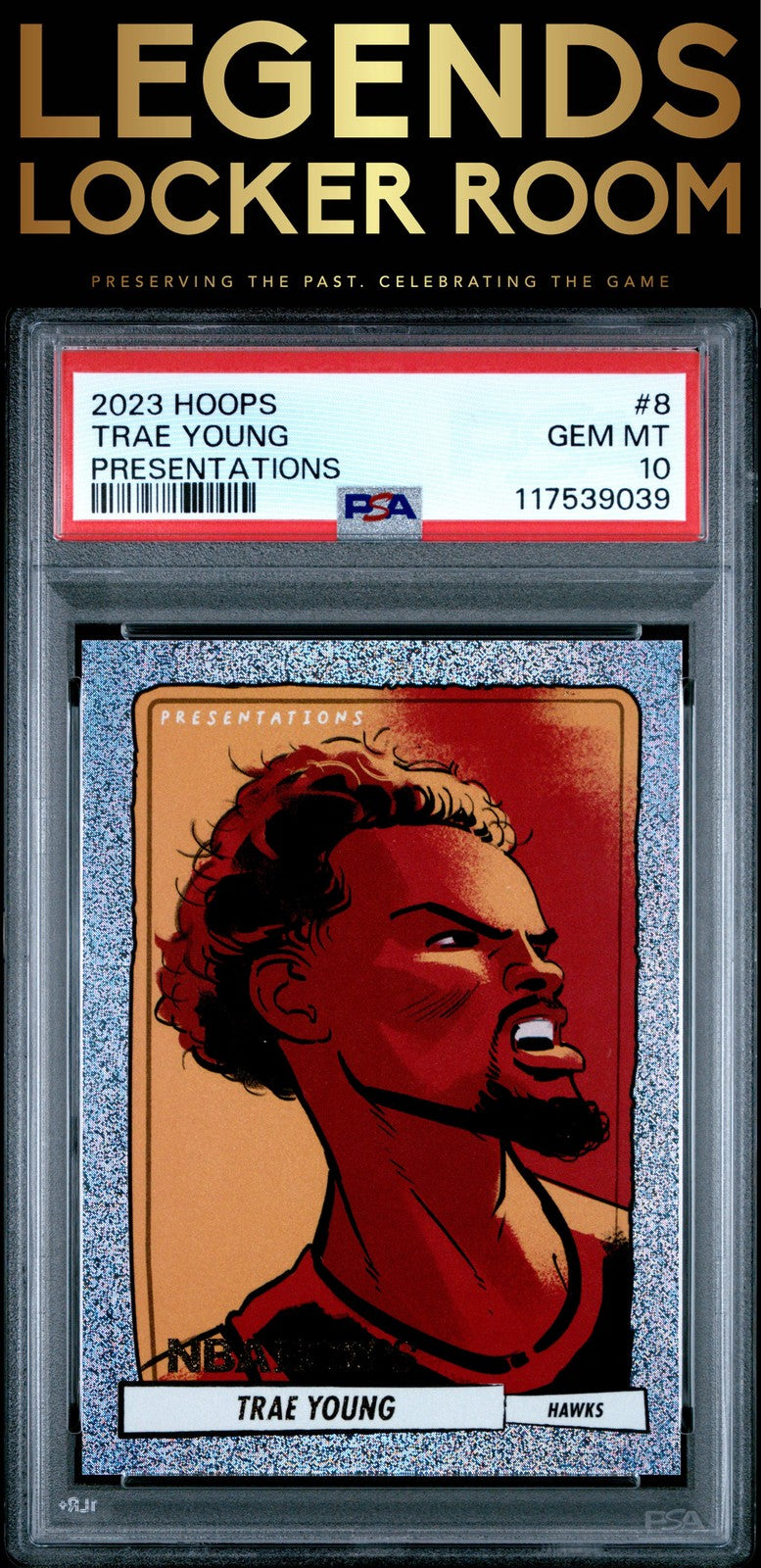 2023 Panini NBA Hoops Presentations #8 Trae Young PSA 10