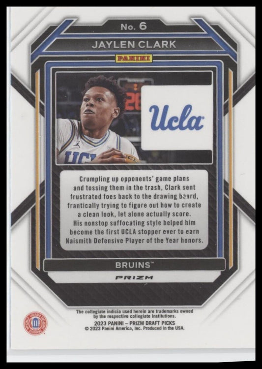 2023 Panini Prizm Draft Picks #6 Jaylen Clark Red Ice