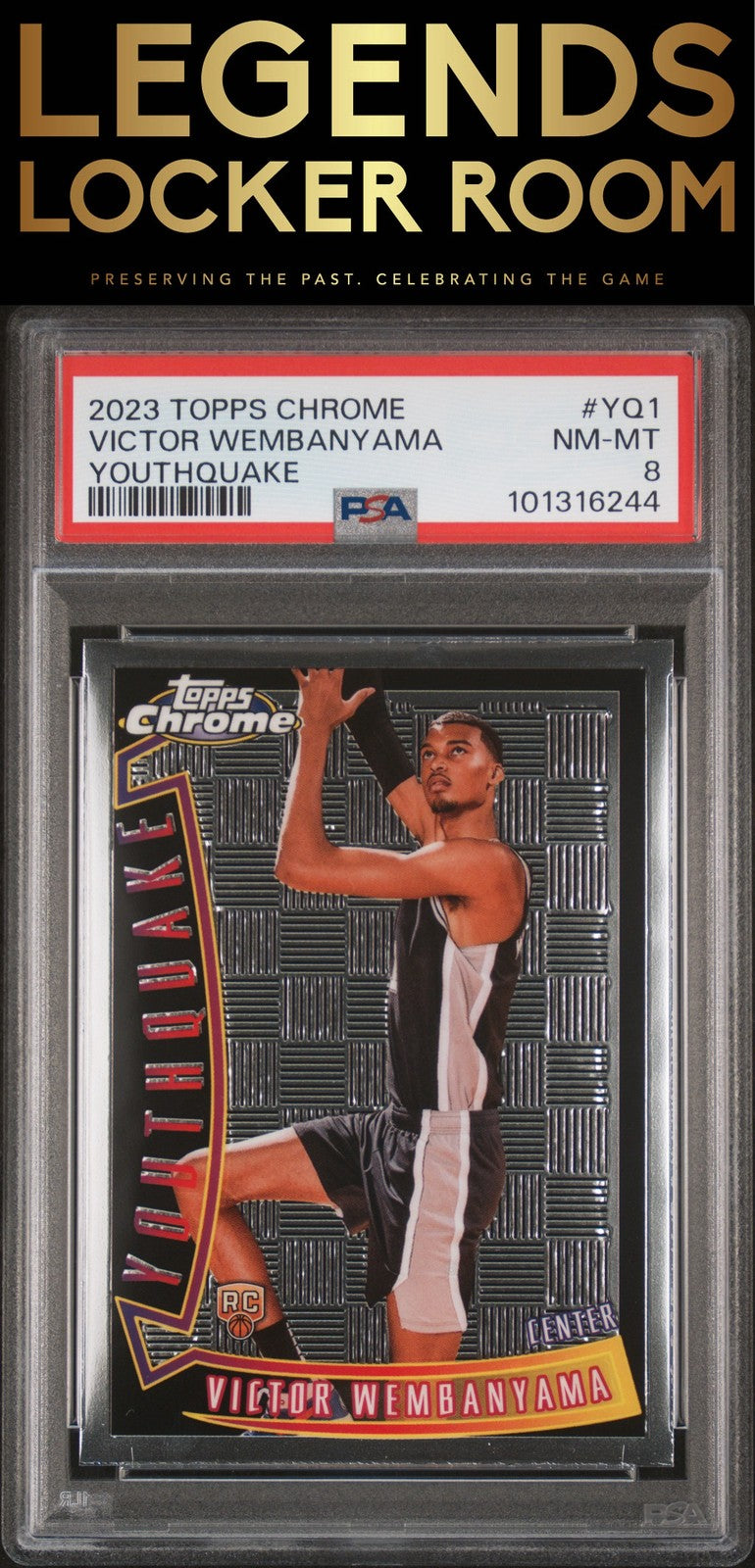 2023 Topps Chrome Youthquake #YQ1 Victor Wembanyama PSA 8