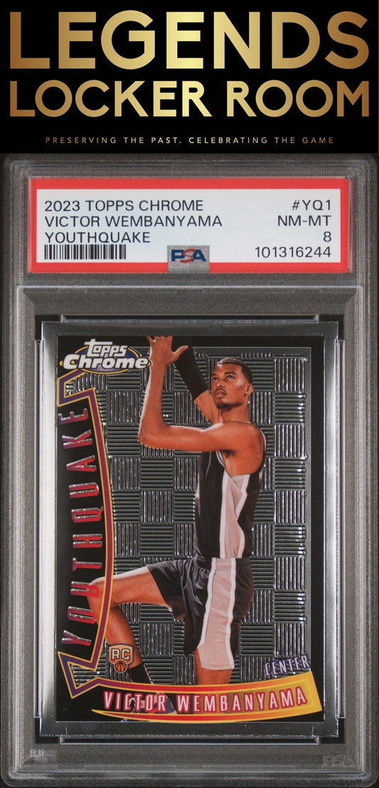 2023 Topps Chrome Youthquake #YQ1 Victor Wembanyama PSA 8