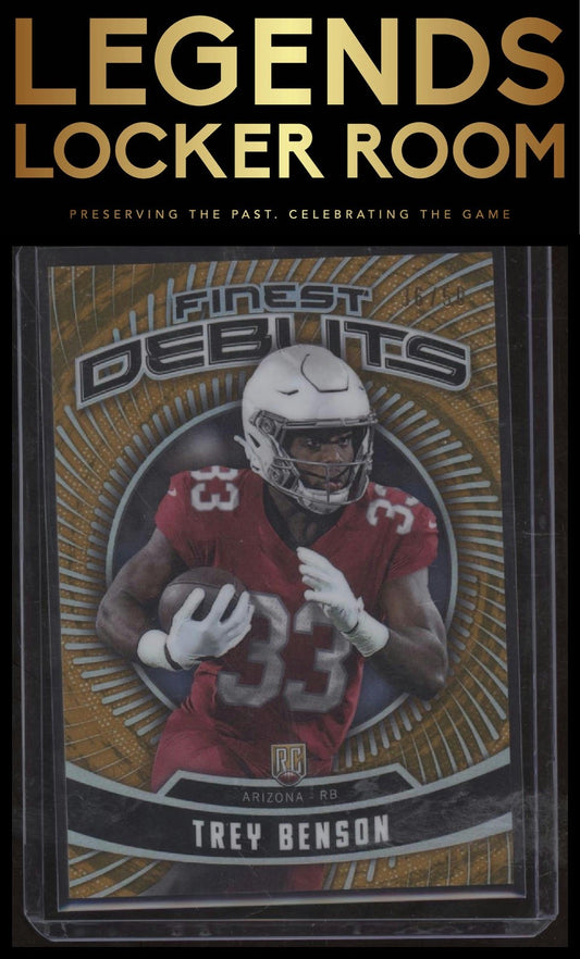 2024 Finest #D-14 Trey Benson Debut Gold Refractor #/50