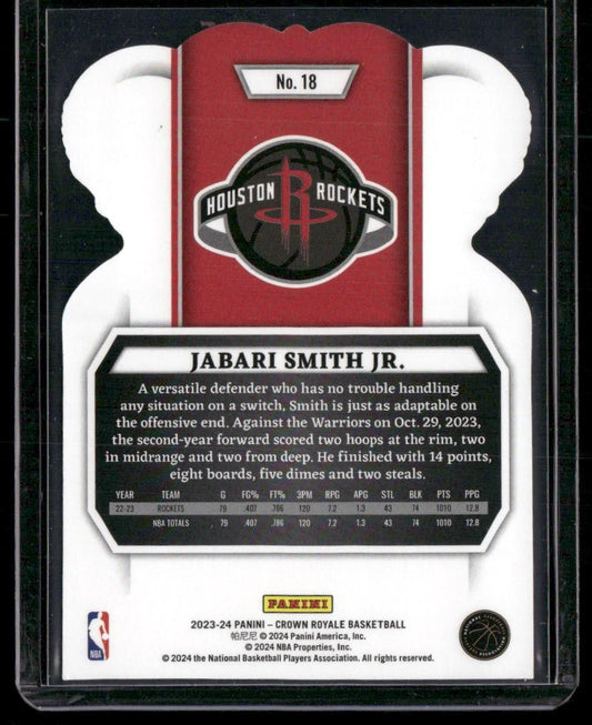 2023-24 Panini Crown Royale #18 Jabari Smith Jr.
