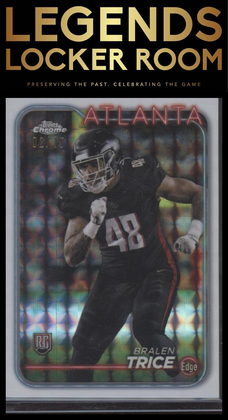 2024 Topps Chrome #234 Bralen Trice White Geometric Refractor #/15