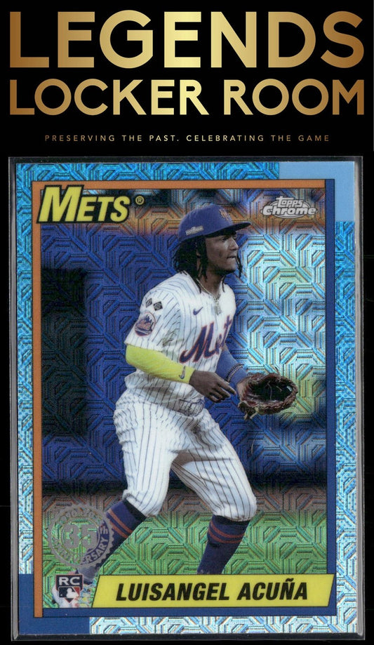 2025 Topps Luisangel Acuña 1990 Topps Baseball 35th Chrome Mojo
