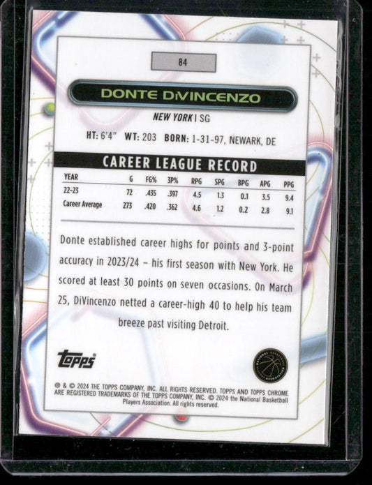 2023-24 Topps Chrome Cosmic #84 Donte DiVincenzo Nucleus Refractors