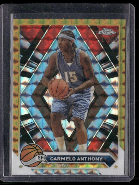 2023-24 Topps Chrome #27 Carmelo Anthony Gold Geometric #/50