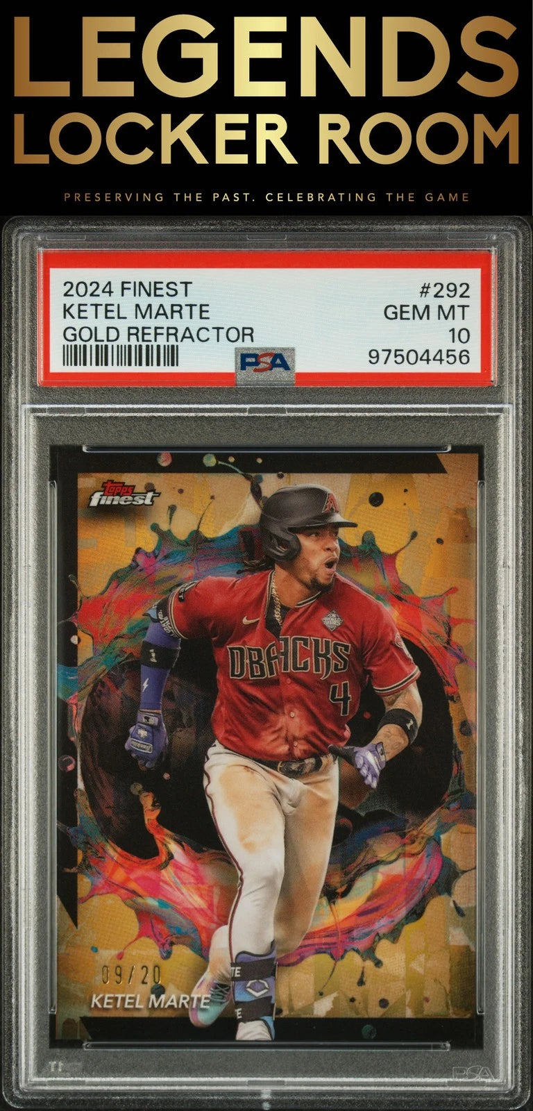 2024 Topps Finest #292 Ketel Marte Gold Refractor PSA 10