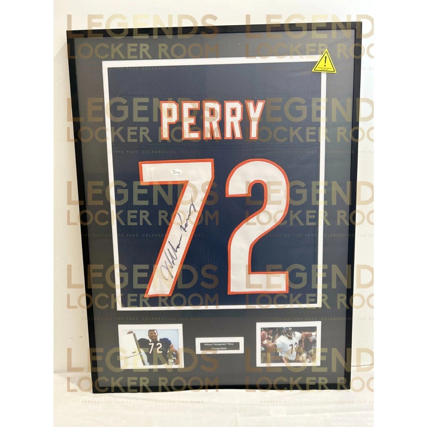 Framed William The Refrigerator Perry Autographed Jersey