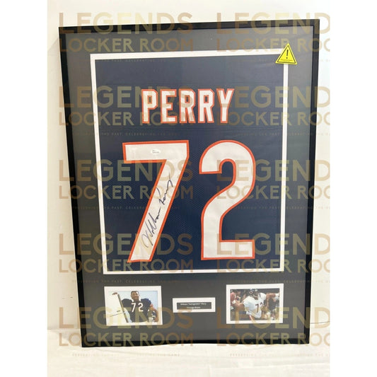 Framed William The Refrigerator Perry Autographed Jersey