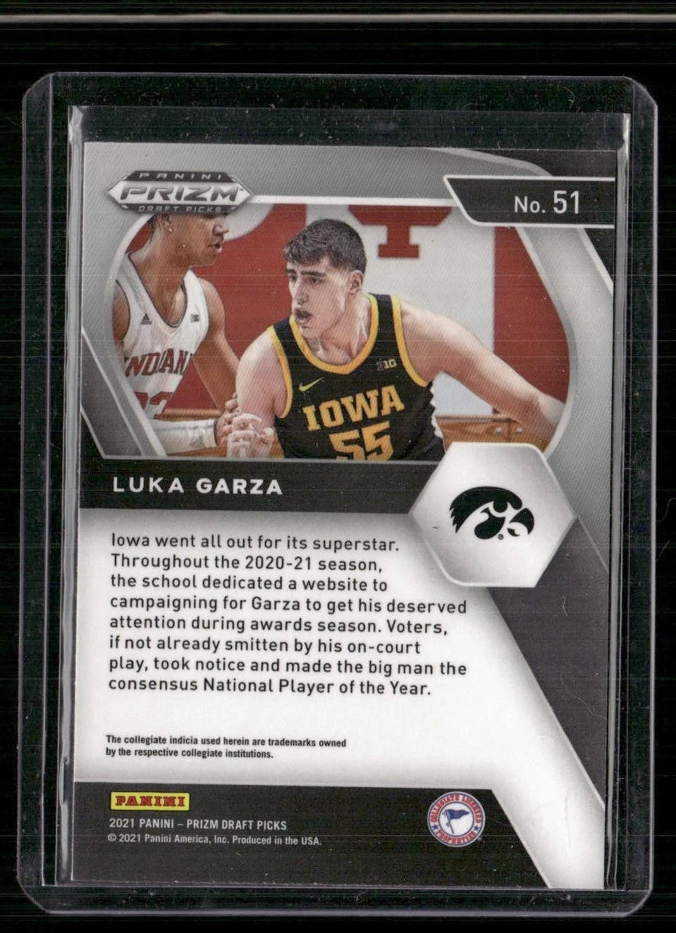 2021 Panini Prizm Draft Picks #51 Luka Garza
