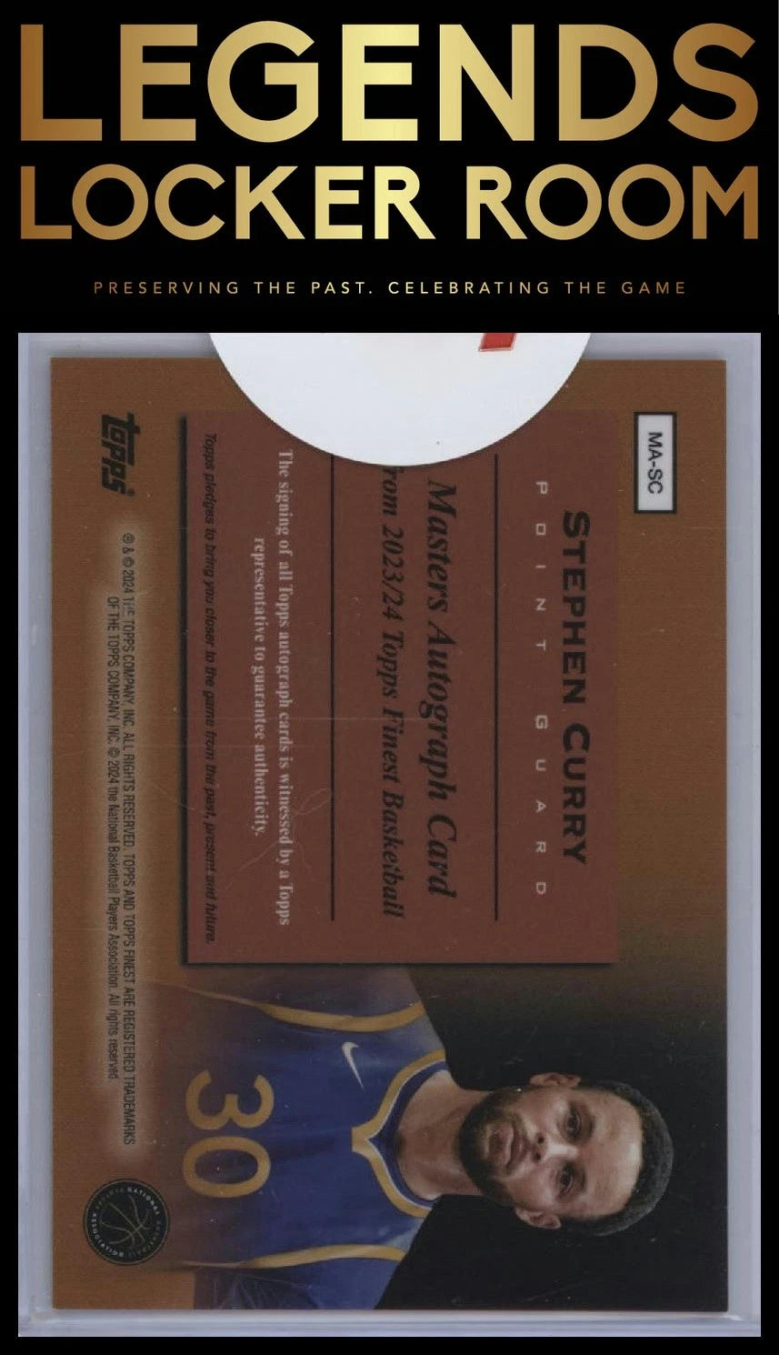 2023-24 Finest #MA-SC Stephen Curry Masters Autographs Gold Refractors