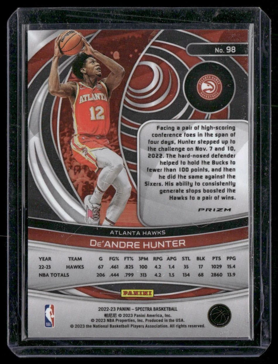 2022-23 Panini Spectra #98 De'Andre Hunter Prizm
