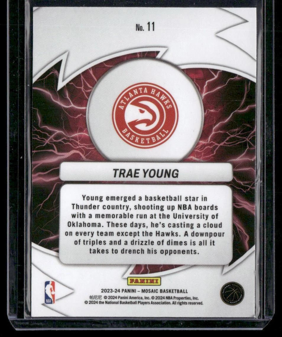 2023-24 Panini Mosaic #11 Trae Young Thunder Road