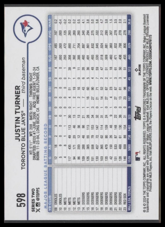 2024 Topps #598 Justin Turner