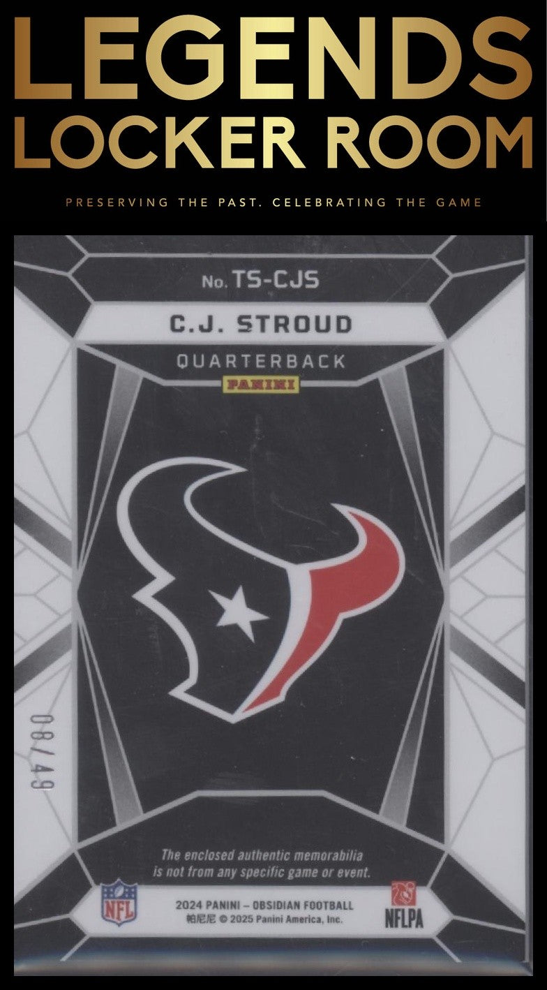 2024 Panini Obsidian - Trifecta Swatches Purple #20 C.J. Stroud #/49