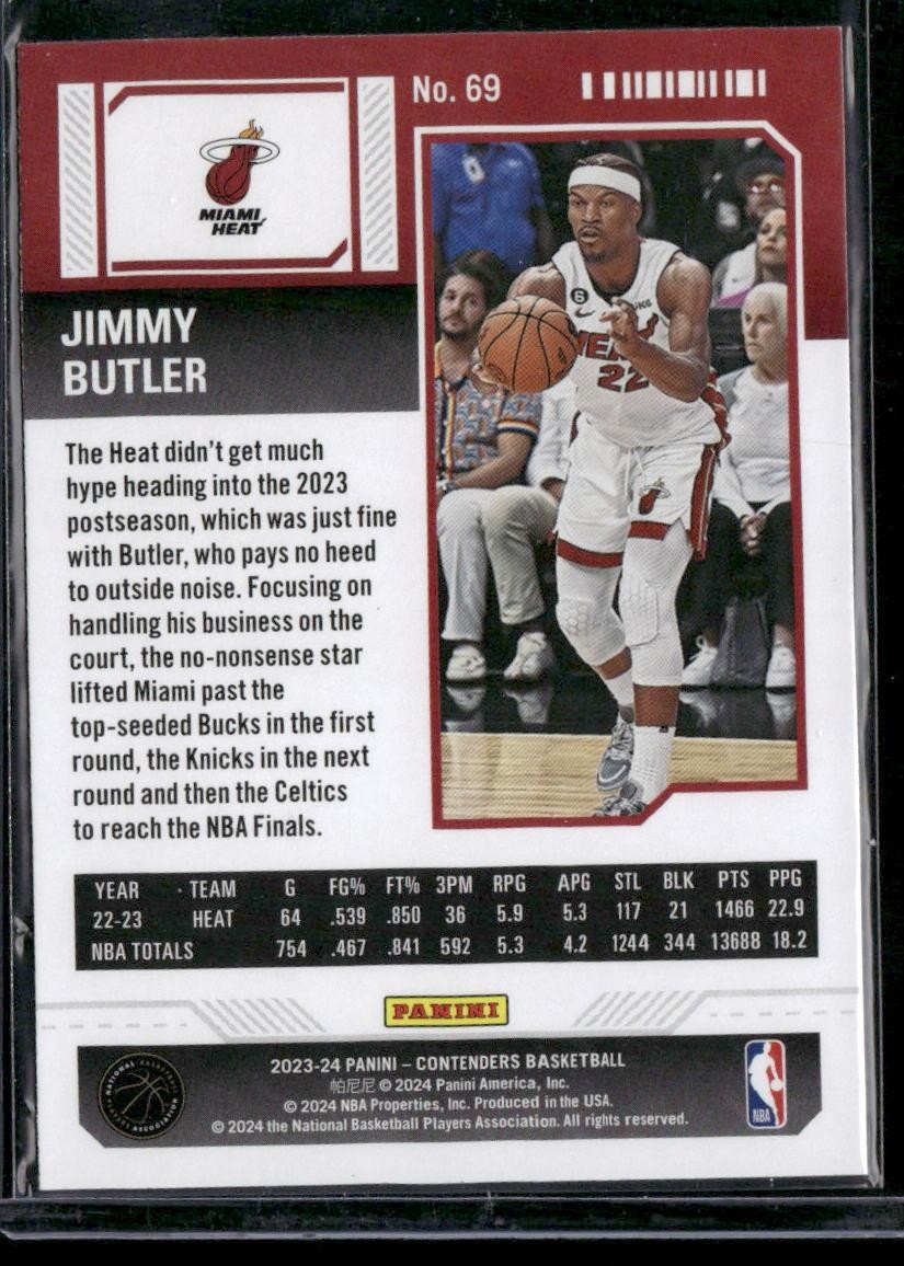 2023-24 Panini Contenders #69 Jimmy Butler Season Ticket Retail