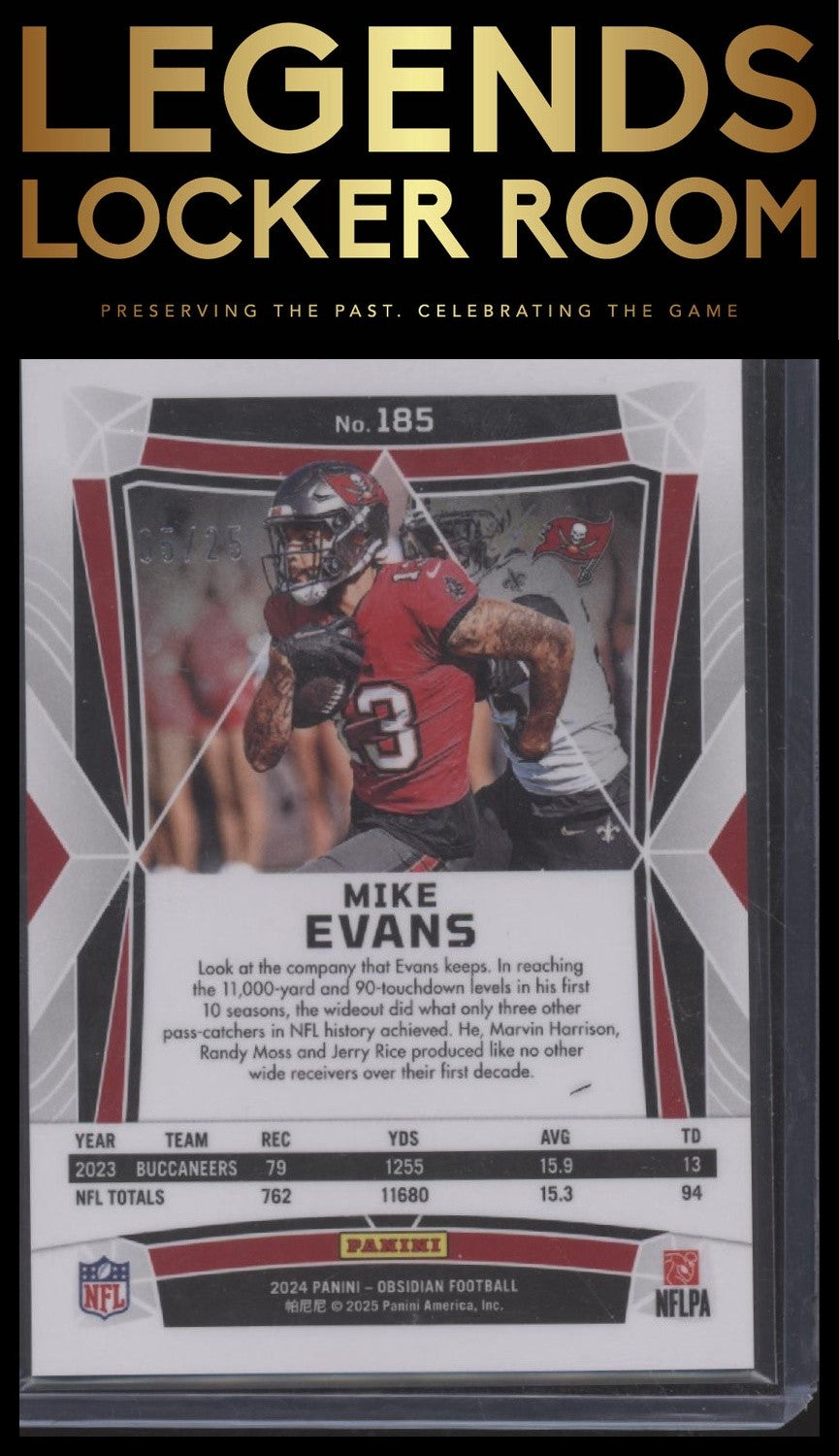 2024 Panini Obsidian Mike Evans Base Blue /25