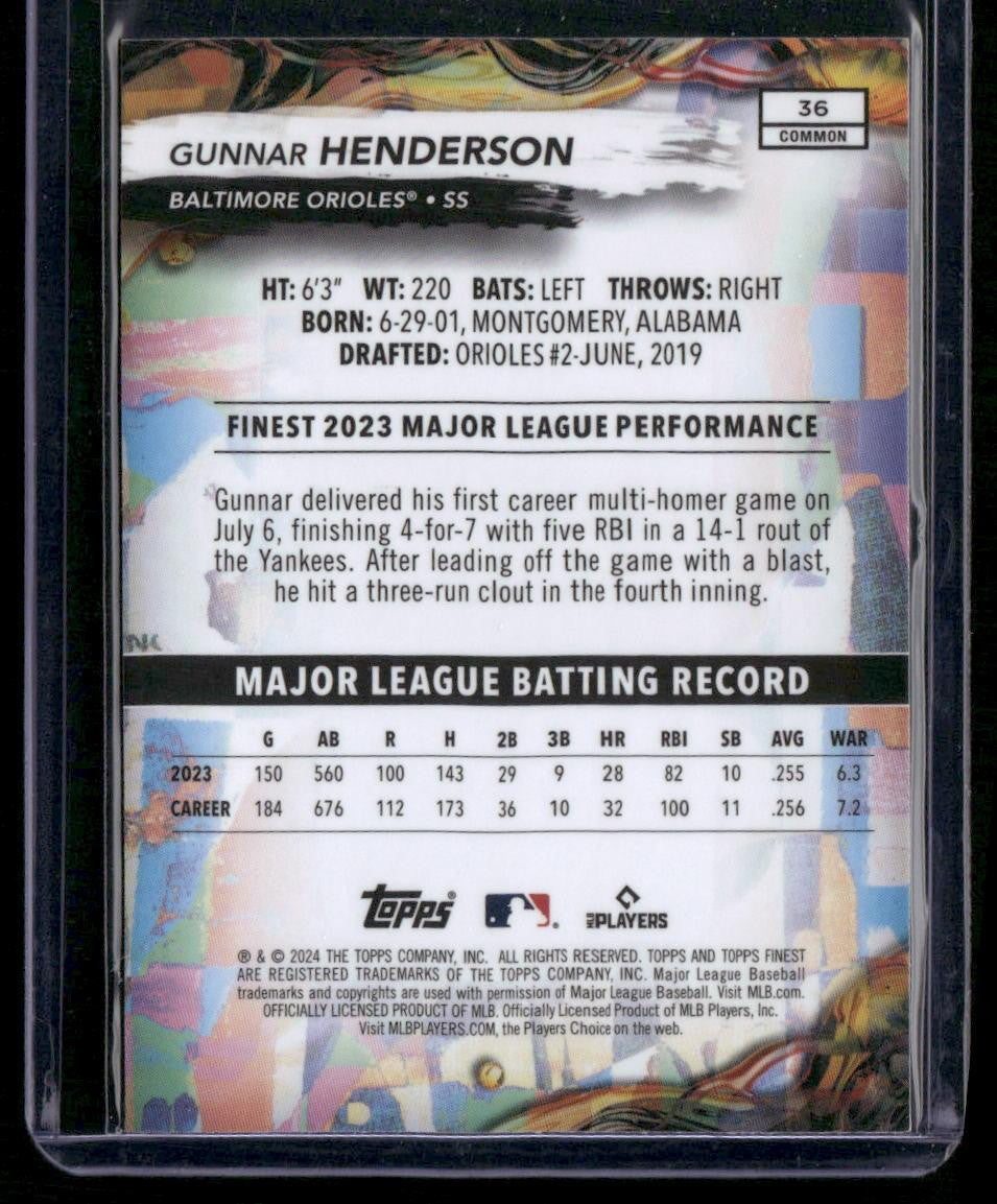 2024 Finest #36 Gunnar Henderson