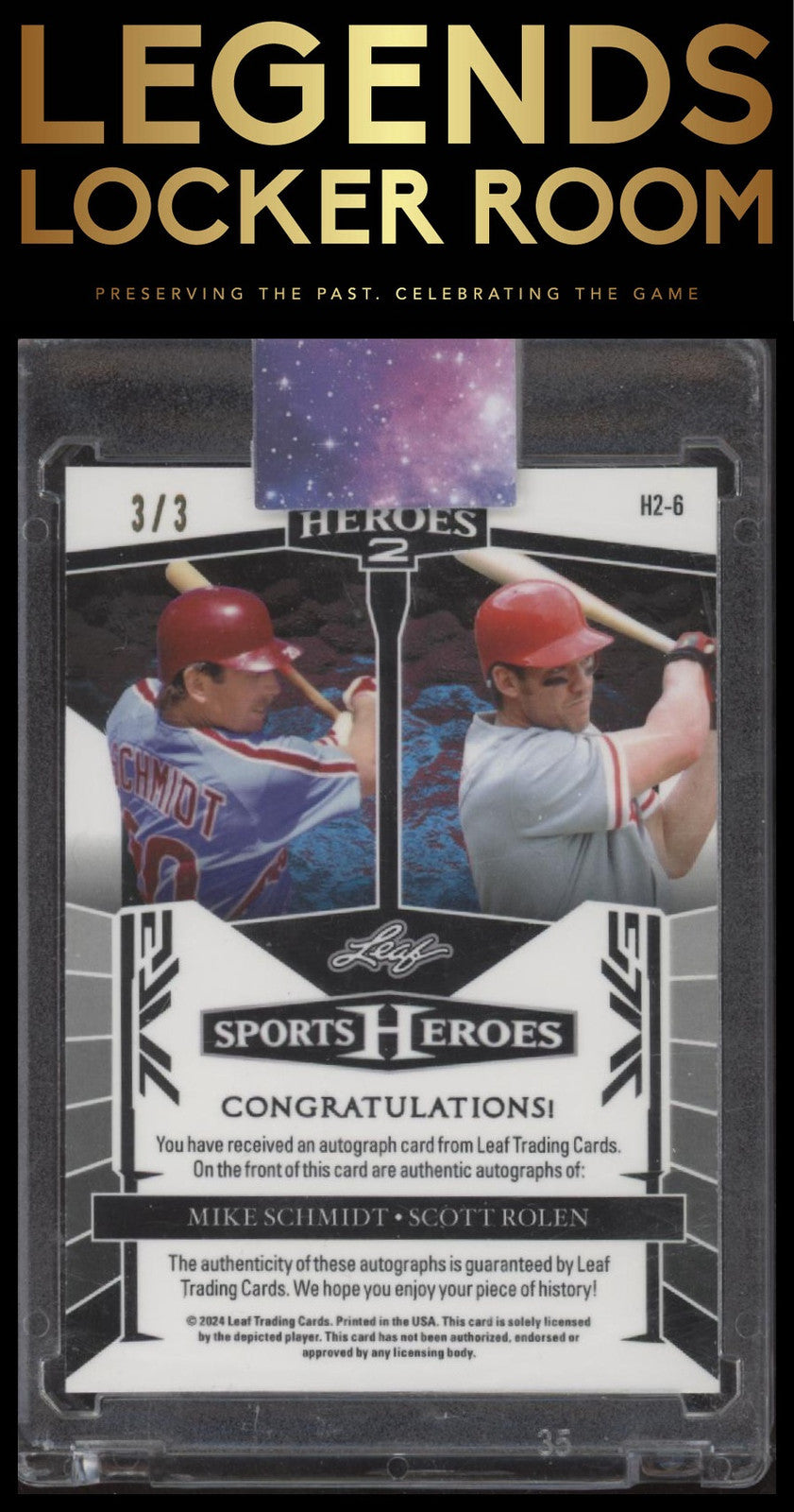 2024 Leaf Metal Sports Heroes Mike Schmidt / Scott Rolen Heroes #/3