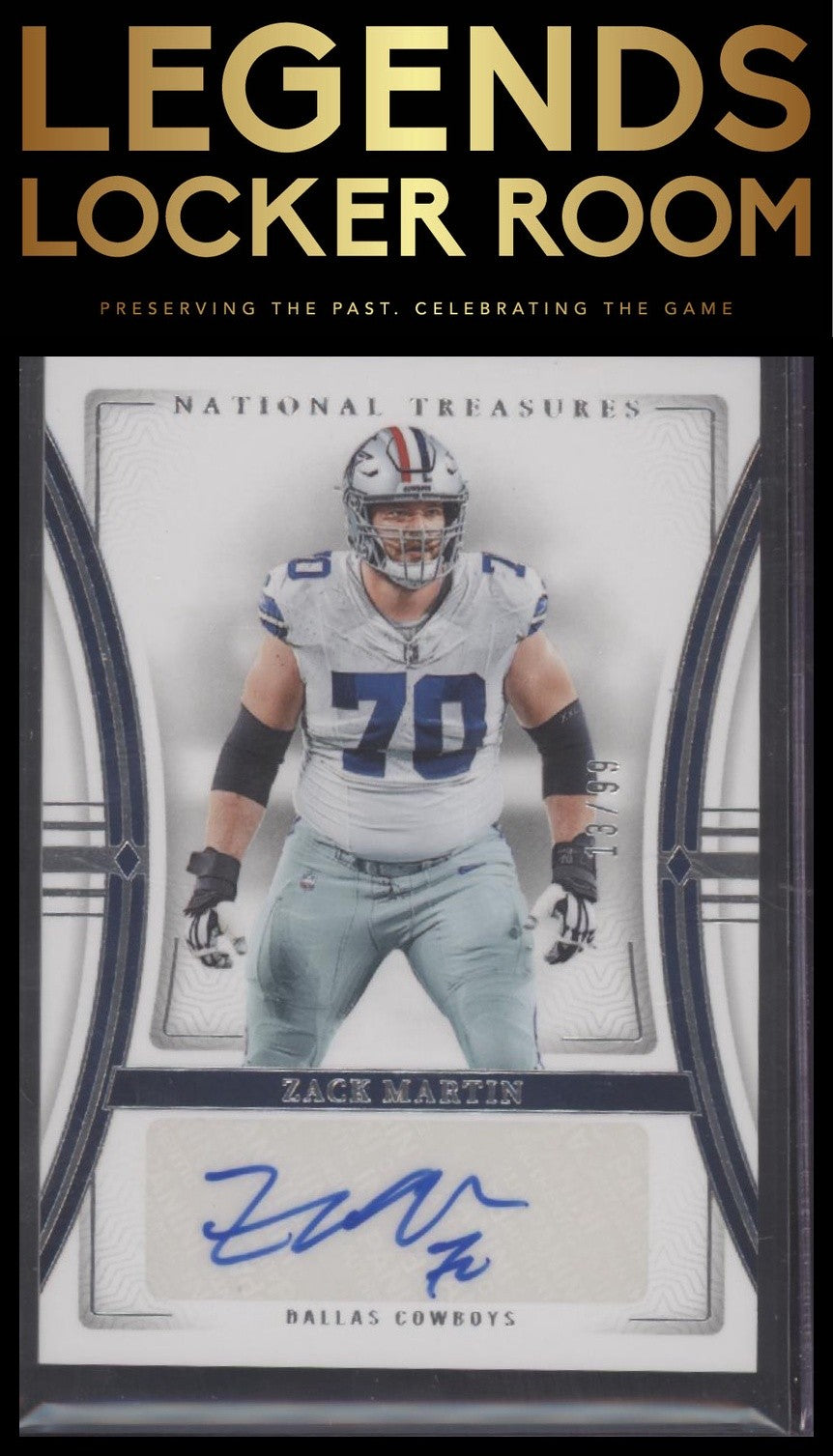 2023 Panini National Treasures #SIG-ZMT Zack Martin Signatures #/99
