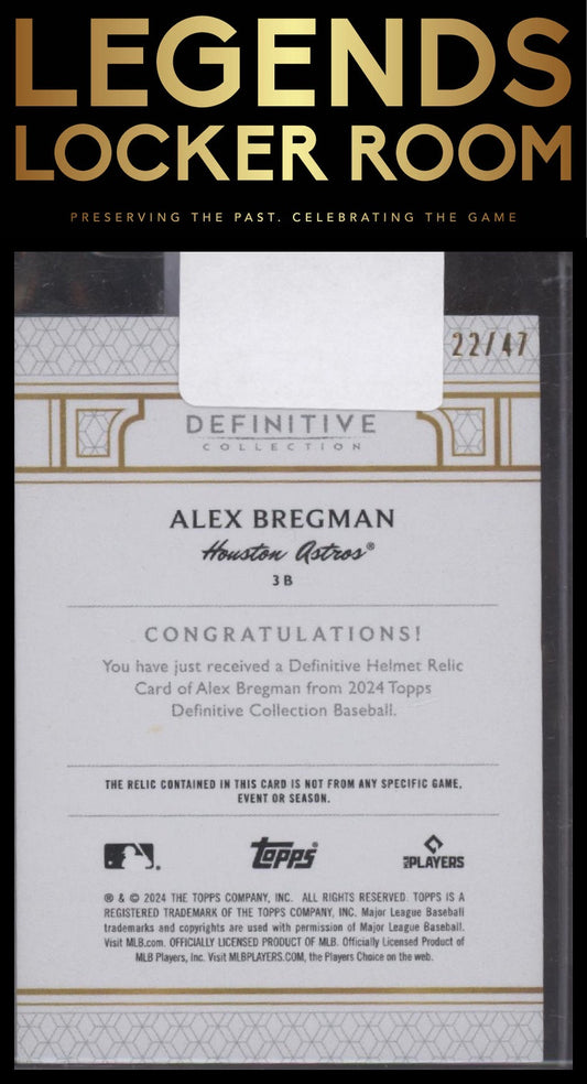 2024 Topps Definitive Collection Alex Bregman Definitive Helmet Collection #/47