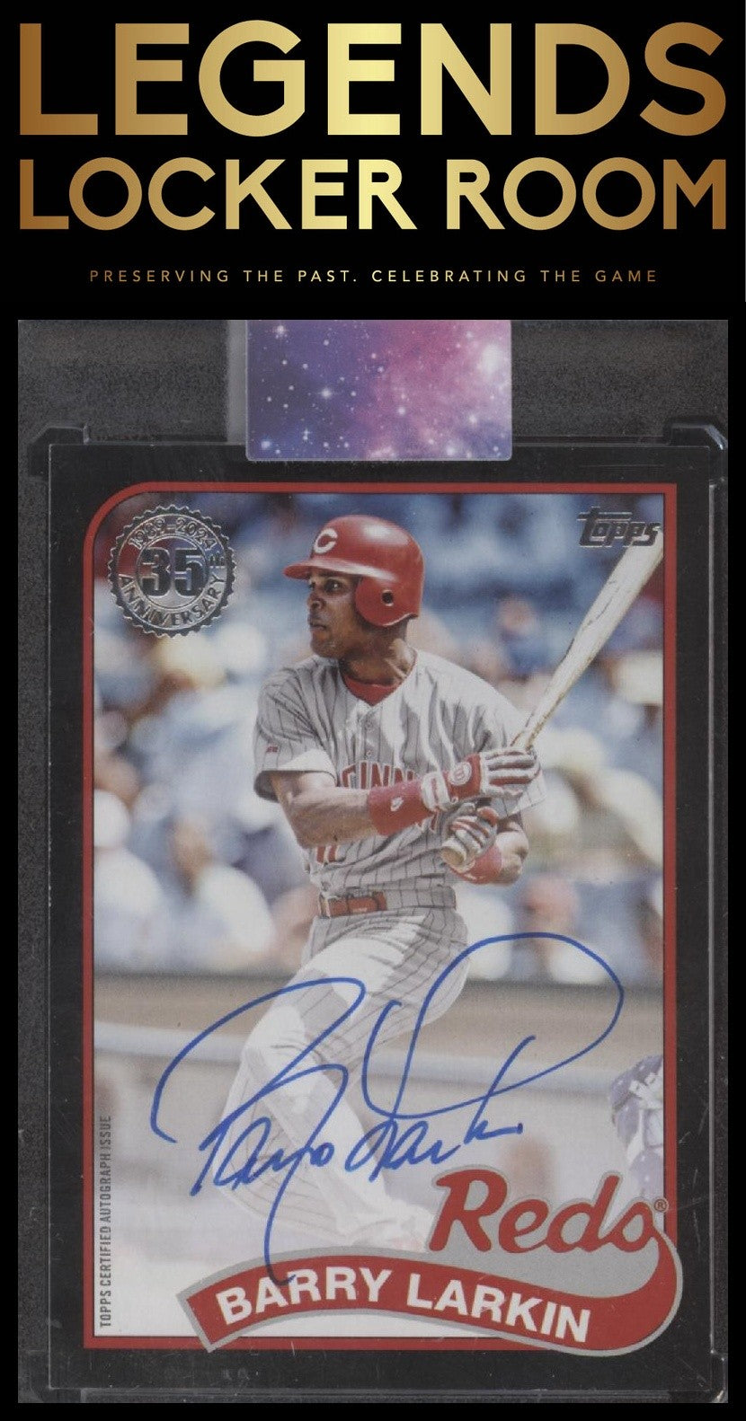 2024 Topps Barry Larkin 1989 Baseball 35th Auto Black /199