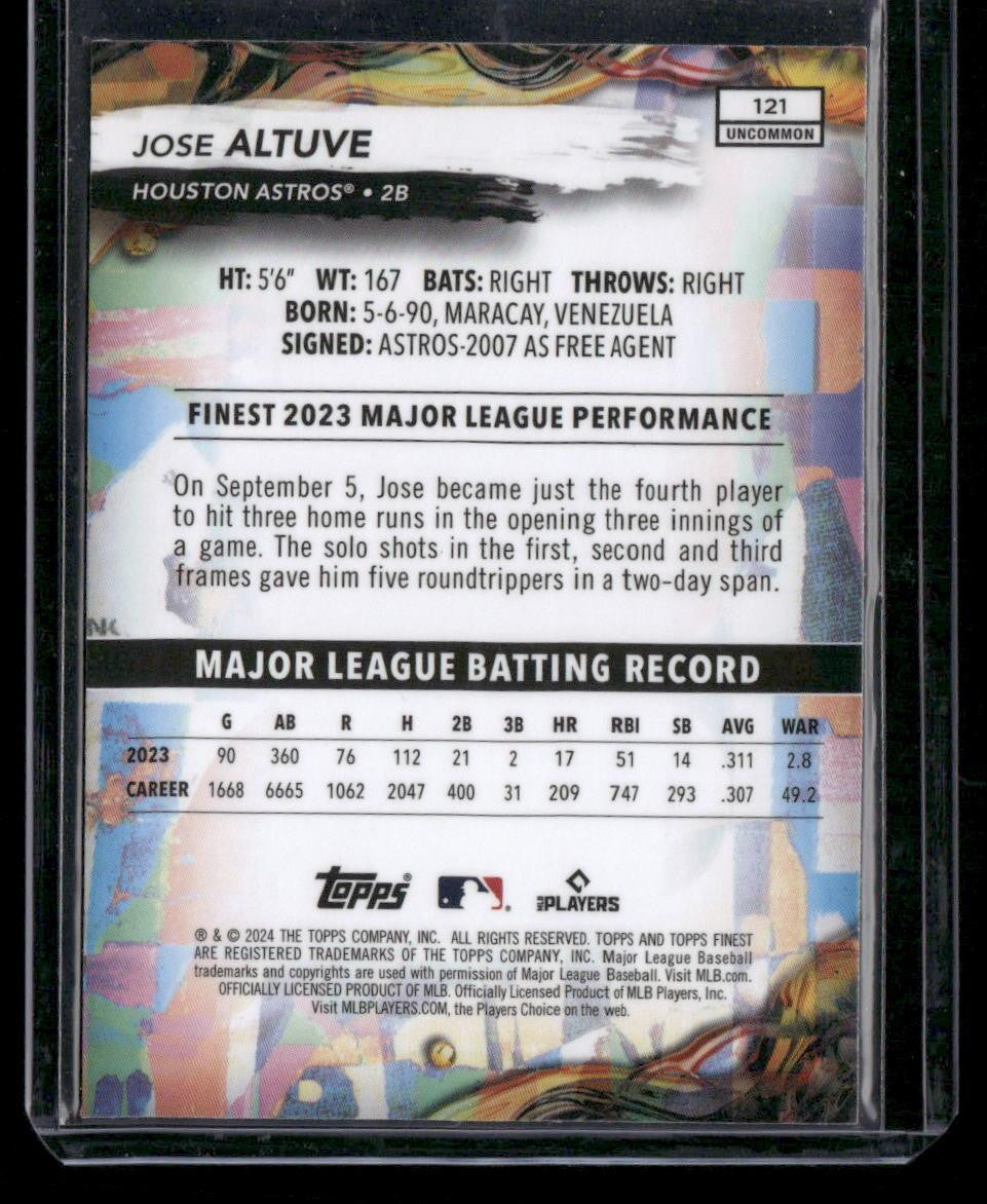 2024 Finest #121 Jose Altuve Checkerboard Refractors
